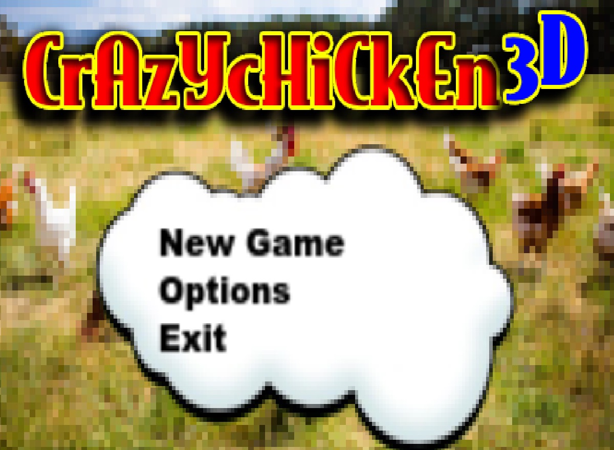 Crazy Chicken 3D Logo